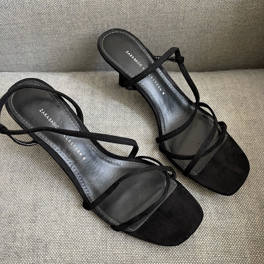 Zara Basic Collection Suede Strap Sandals - image 3